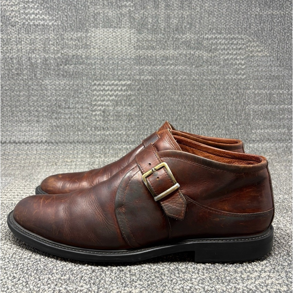 Johnston & Murphy Monk Strap Chukka Boots 20-7356 Brown Leather Italy Sz 12